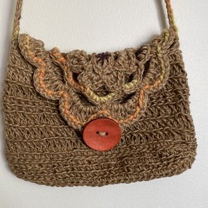 Crocheted twine crossbody summer/beach/vacation bag/purse. Great vacation bag🌴